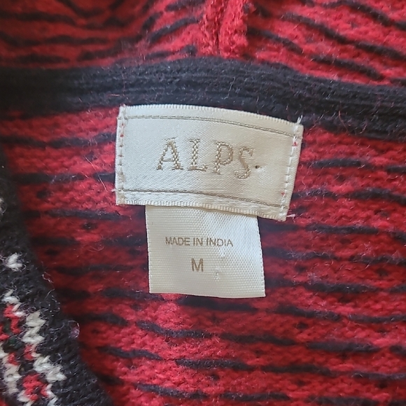 Red Zip-Front Women's Sweater Jacket - Picture 2 of 4